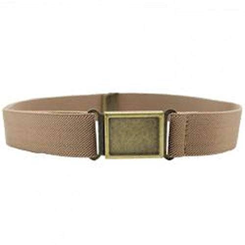 Dapper Snappers Made in USA Boys Big Kids Elastic Stretch Belt with Easy - Magnetic Buckle, Beige for wholesale by Dapper Snappers