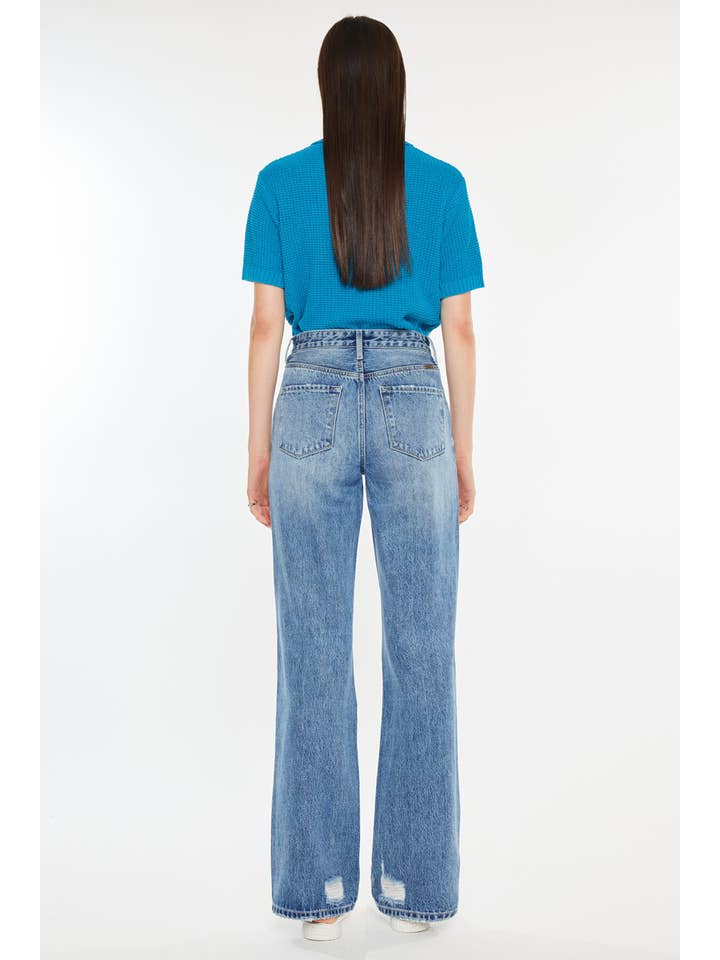 MEDIUM OPEN PACK HIGH RISE 90’S CRISS CROSS STRAIGHT-KC20048M for wholesale on Faire7