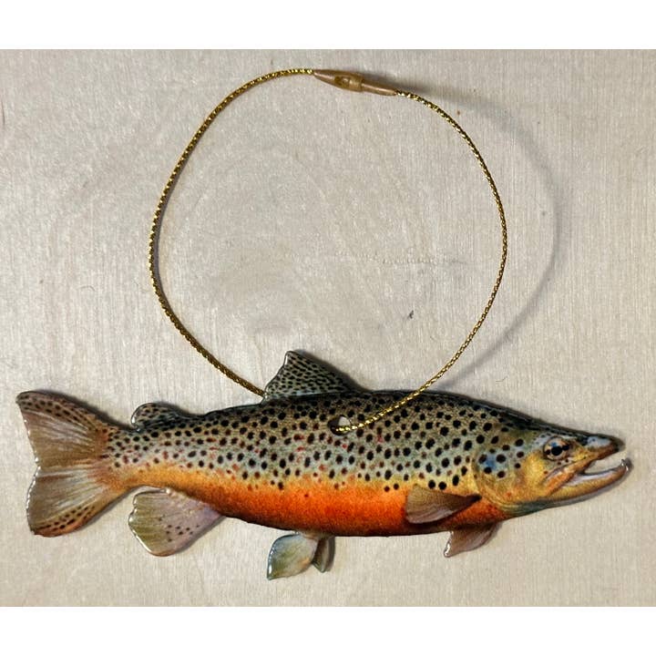 Reelistic Replicas - Wholesale Ornament - Brown Trout Fish Ornament, Christmas Fishing Ornament1