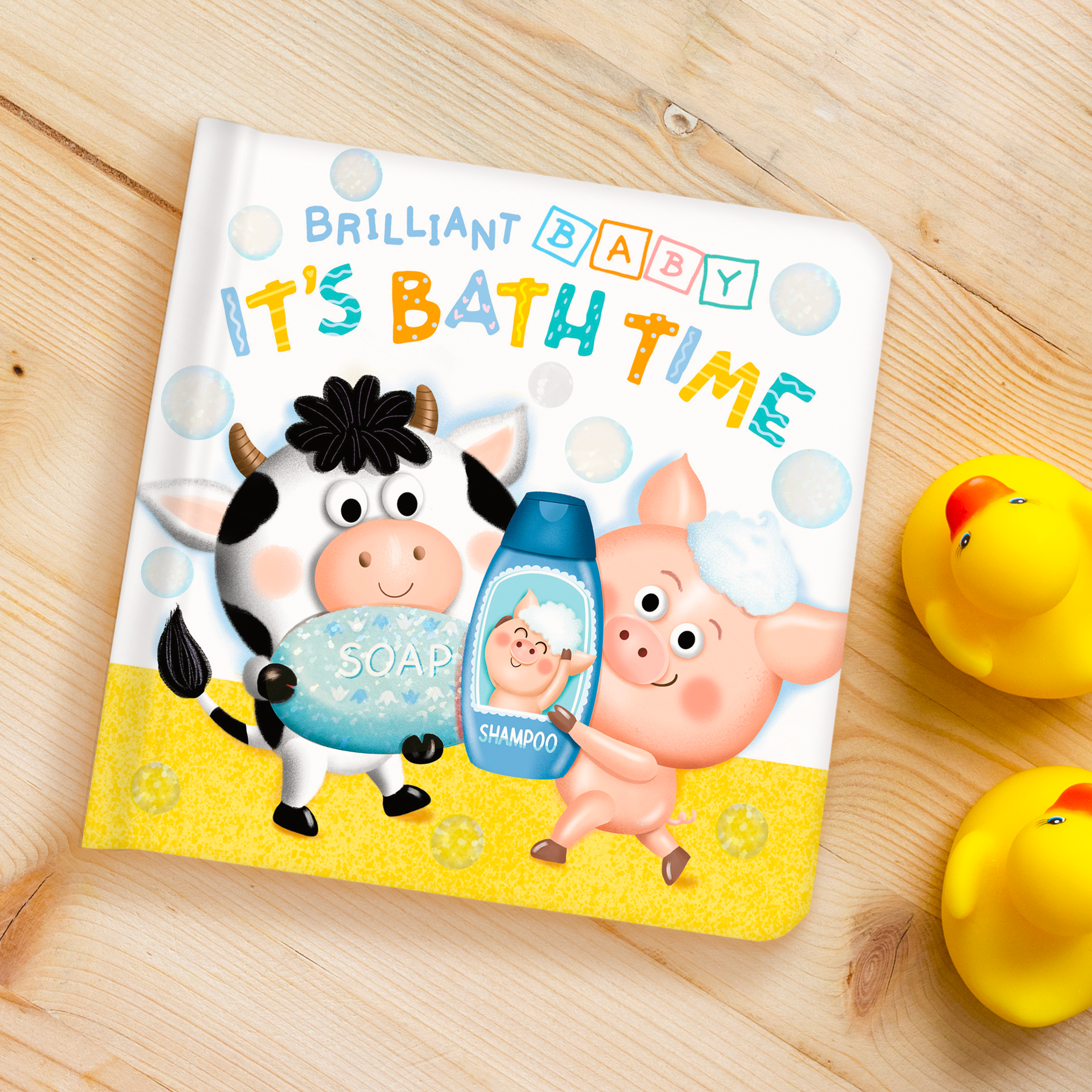 Little Hippo Books - Wholesale Baby & Toddler Book (0-2) - Brilliant Baby: It's Bath Time - Children's Touch and Feel and Learn Sensory Board5
