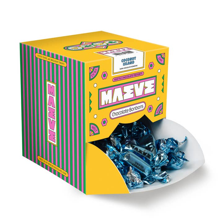 Coconut Island Bonbons Bulk - 2lb for wholesale by Seattle Chocolate Presents Maeve