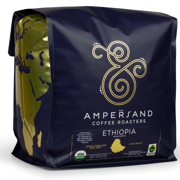 Ampersand Coffee Roasters - Wholesale Coffee Beans - 5 lbs Ethiopia Whole Bean Coffee (Light Roast)