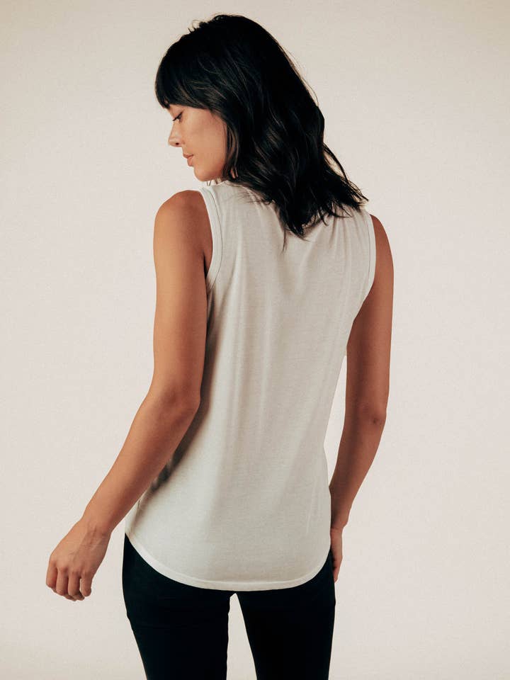White Lily Tank Top for wholesale by Graceful District