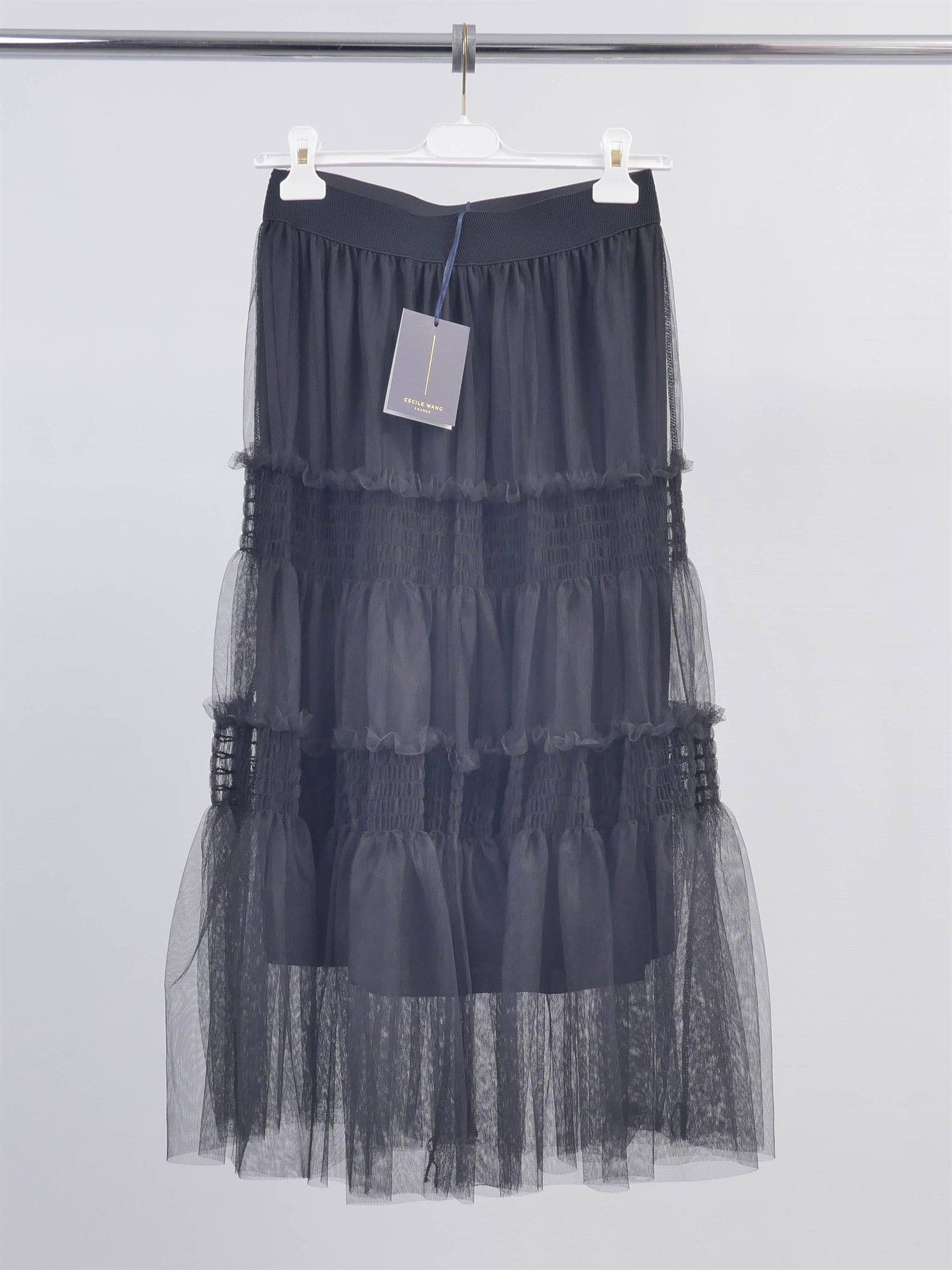 Cecile Wang – Großhandel Rock – Damen – Mehrlagiger Tüllrock mit Rüschen BCG15540