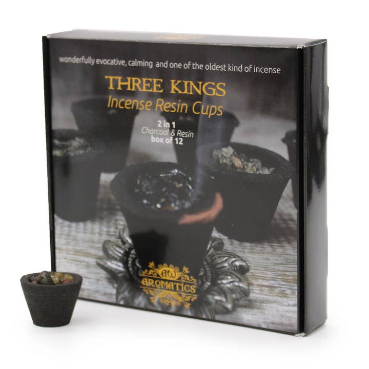 Box of 12 Resin Cups - Three Kings AW Aromatics for wholesale by Cardshouse