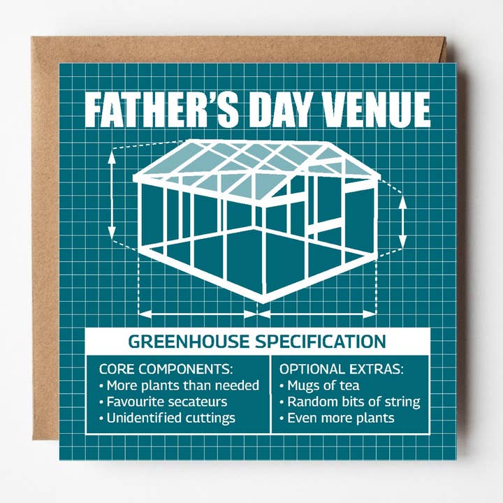 Tarjeta del Día del Padre con Plano de Invernadero – Lugar Definitivo para Papá para venta al por mayor de VERSED AID