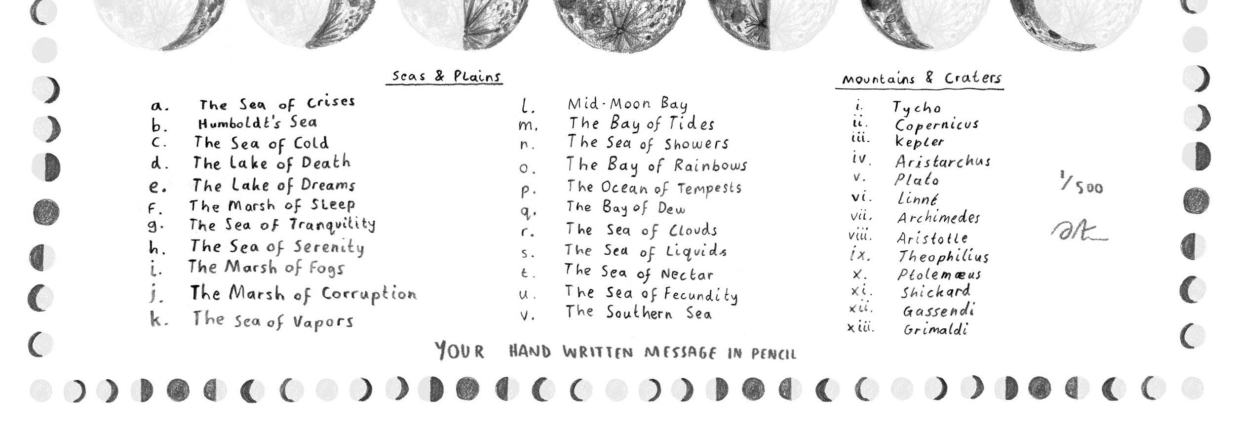 Alex Foster Illustration - Venta al por mayor Ilustración - Impresión del mapa de la luna4