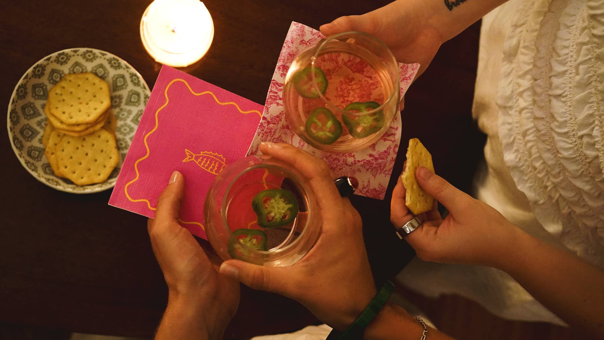 Kurated - Wholesale Wegwerpservet - Roze Kustservet2