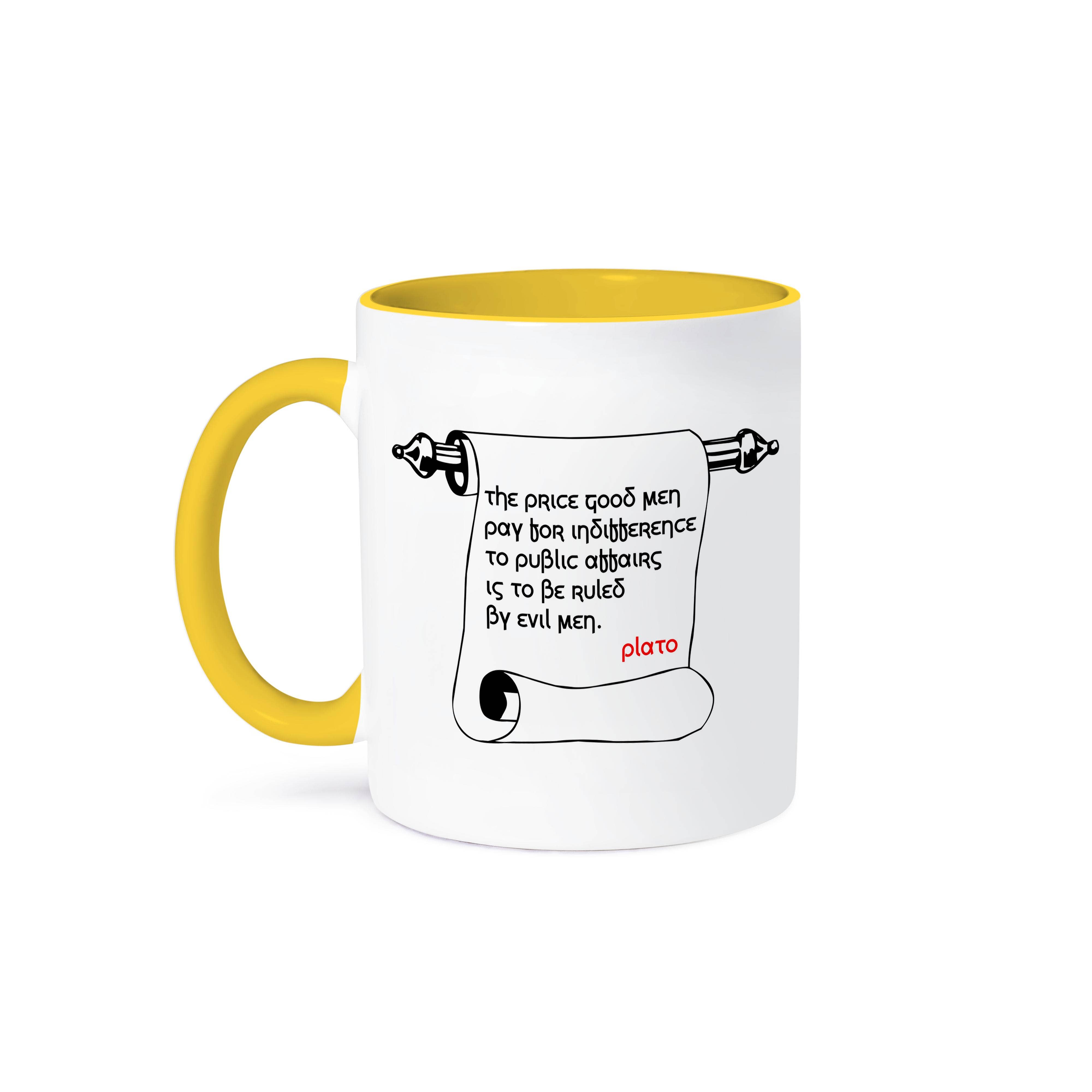 3dRose - Wholesale Coffee Mug - 3dRose, Quotes - Plato - The price of indifference is, Mug0