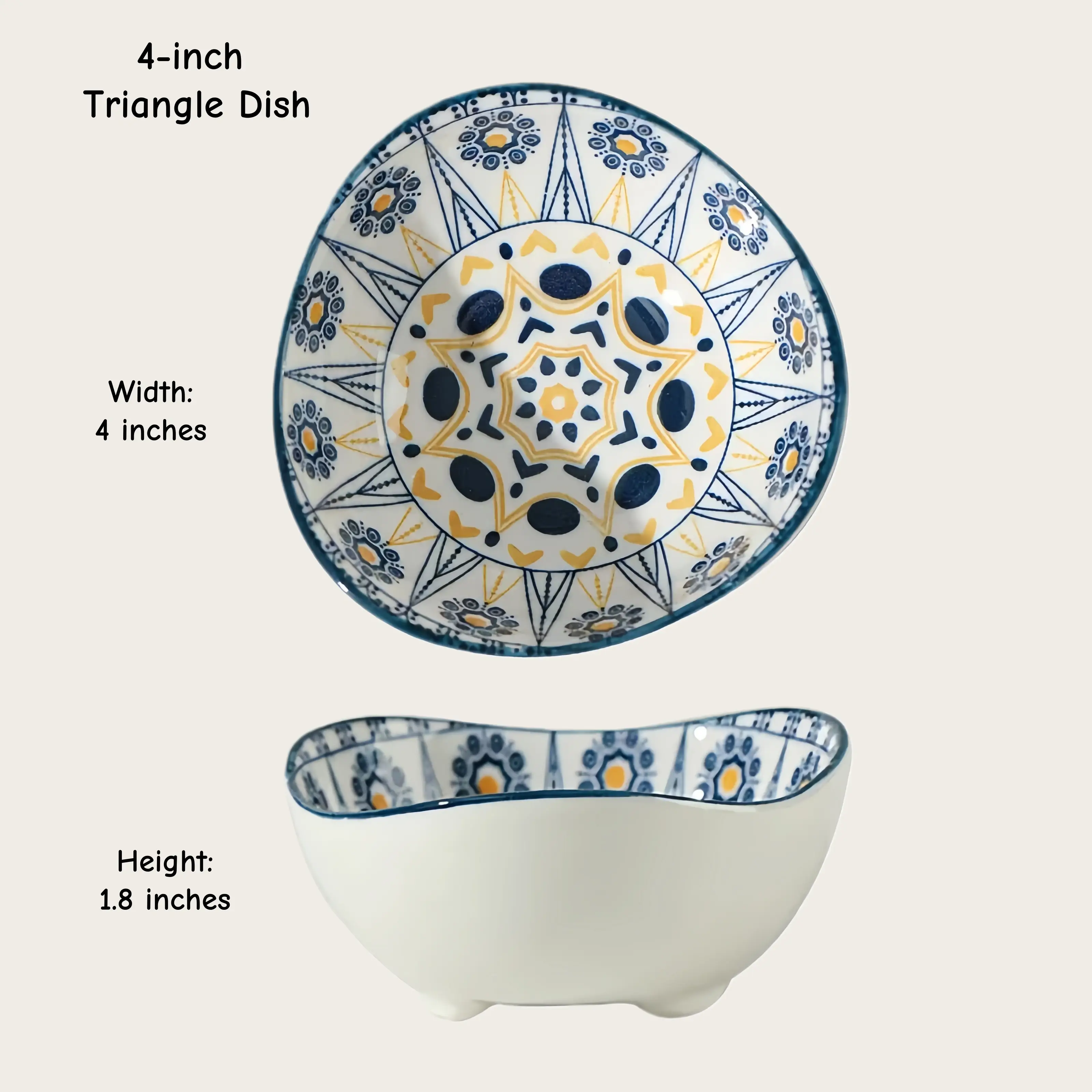 Otterware - Vente Bols à condiments/sauces - Plats à trempette en céramique style marocain (6 styles)19