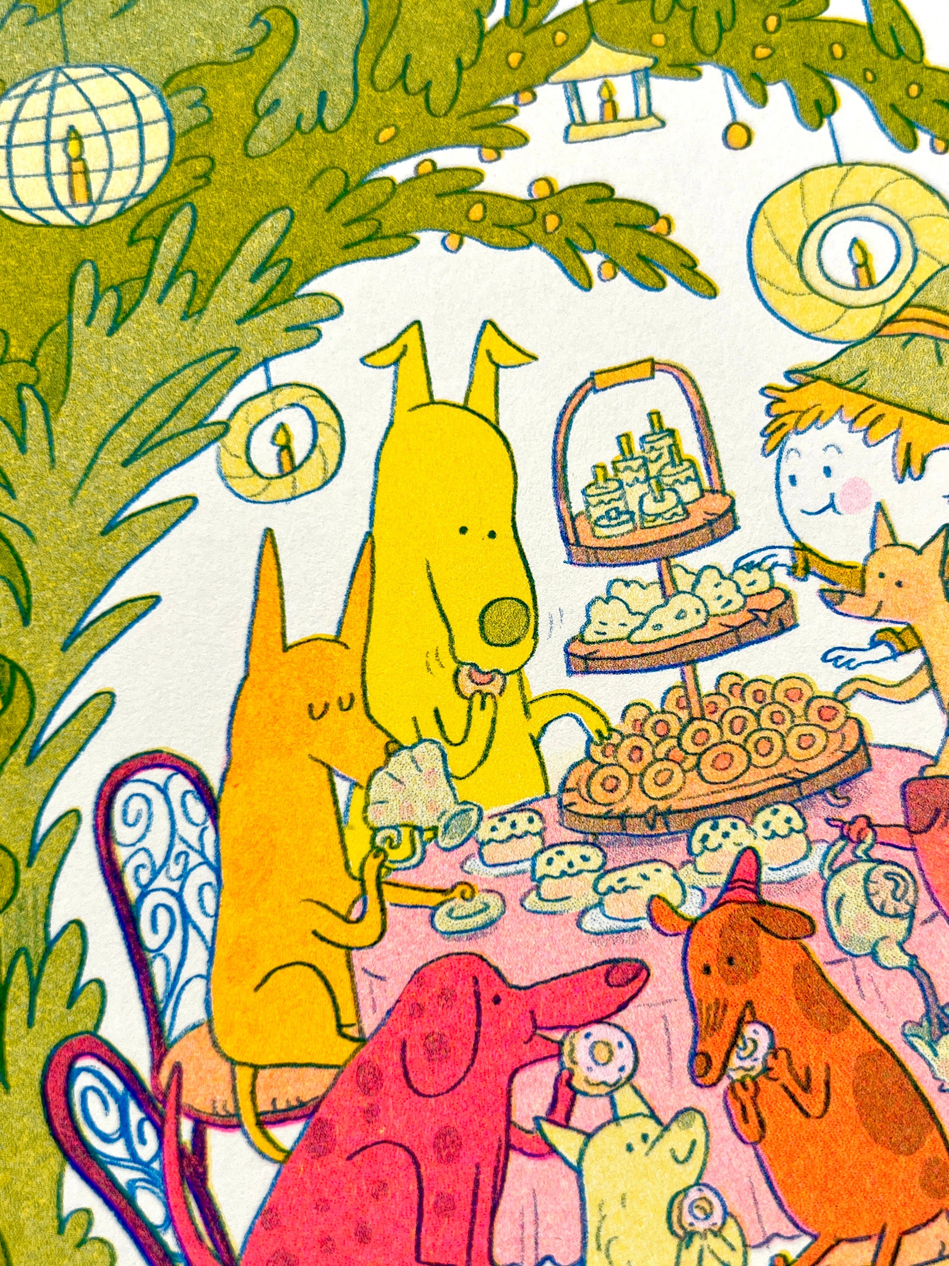 Natalie Andrewson - Vendita all'ingrosso Stampa artistica - Stampa a Riso per Doggy Tea Party2