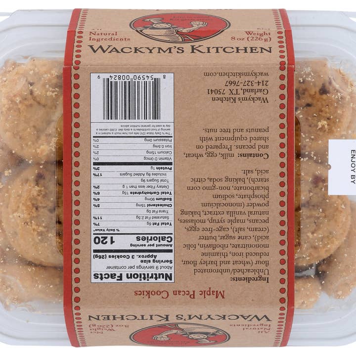 Everyday Supply Co - Wholesale Cookie - WACKYMS KITCHEN COOKIES MAPLE PECAN - Case of 121