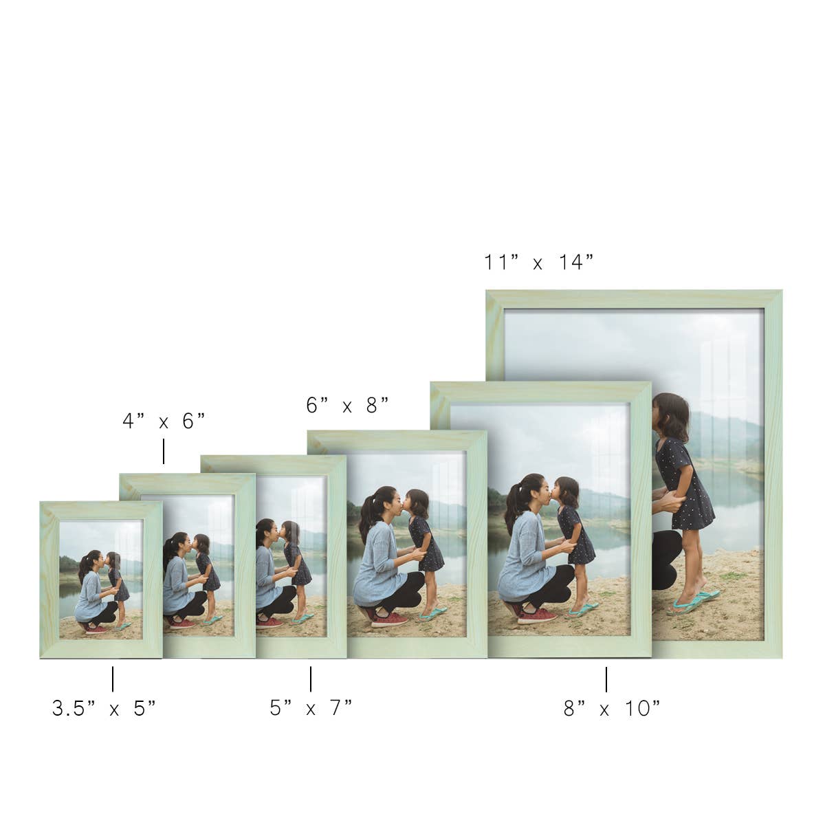 Wexford Home - Wholesale Picture Frame - Photo Frame. Real Wood with Woodgrain, Seafoam Green23