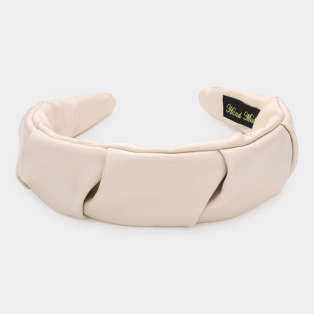 Sensibling Corp. - Wholesale Haarband - Dames - Hoofdband van stevig imitatieleer met plooien1