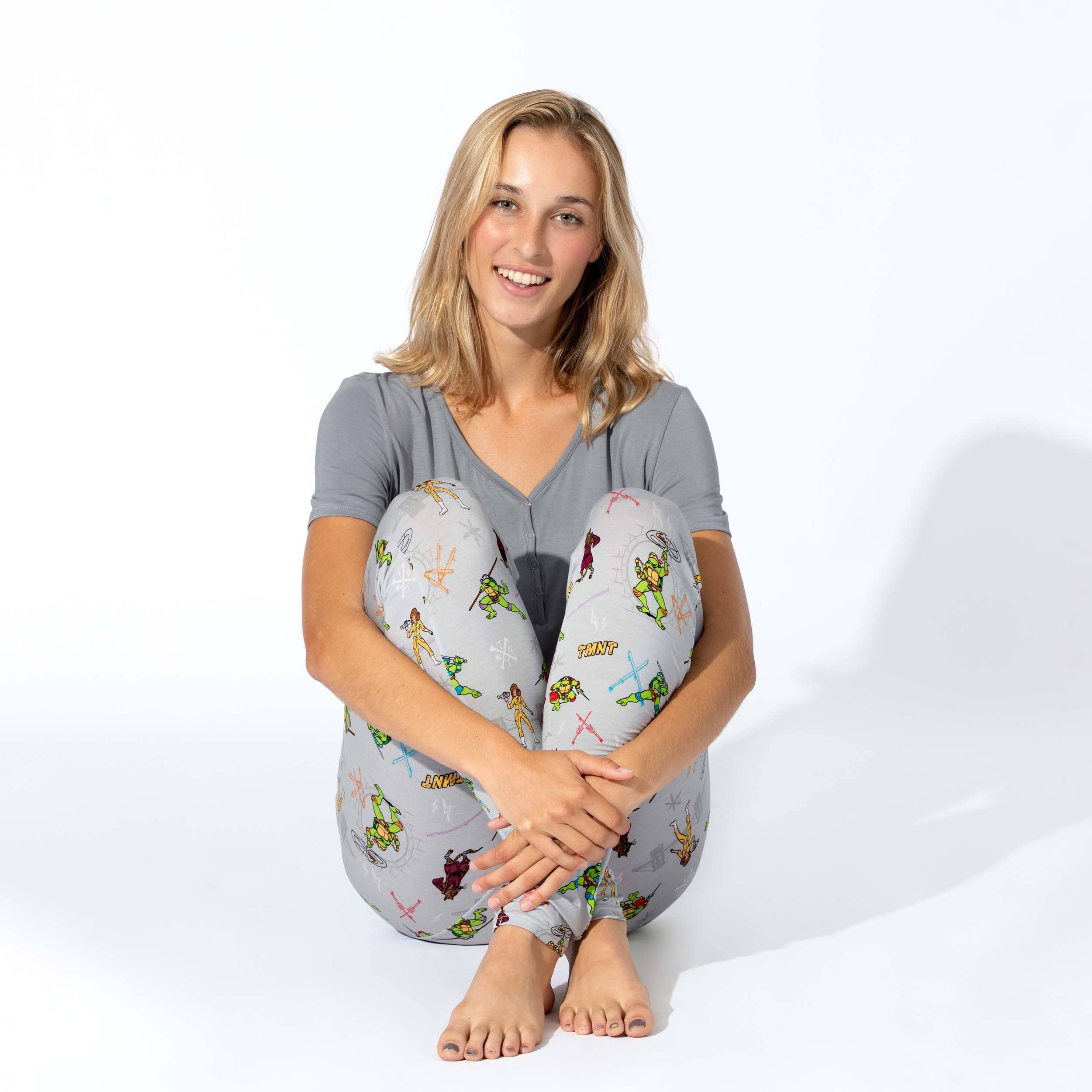 Bellabu Bear – Conjunto de pijama - Mulher por atacado – Pijama Clássico de Bambu das Tartarugas Ninja Adolescentes Mutantes para Mulher3