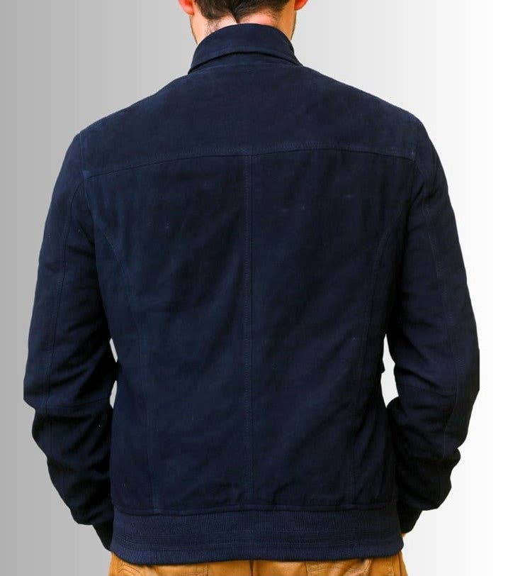 Haris enterprises – wholesale Bomberjacka - Herr – Bomberjacka i äkta mockaläder för män med krage6