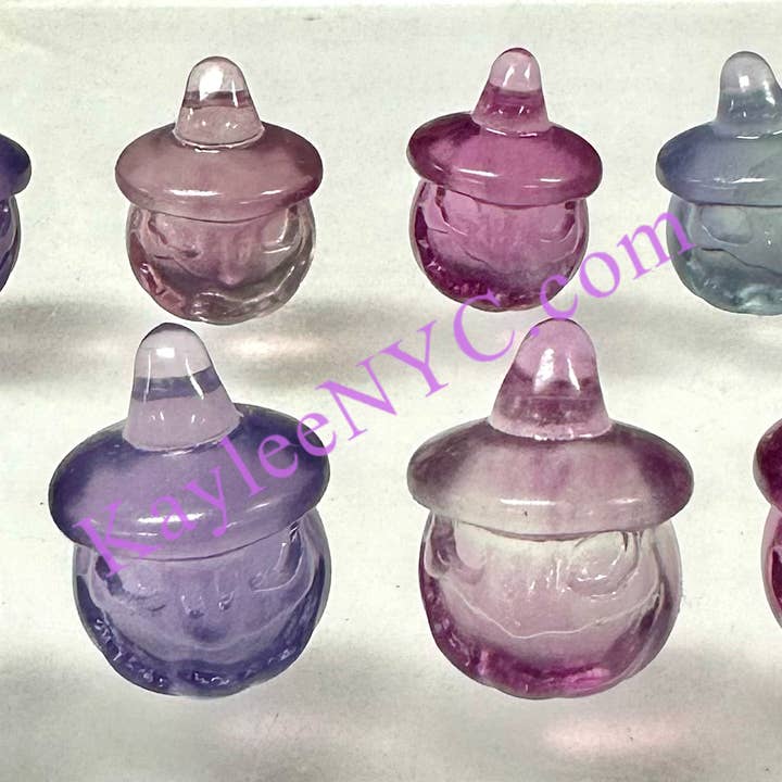 KayleeNYC - Wholesale Spiritual stone/crystal - Mini Candy Fluorite Halloween Carvings Crystal3