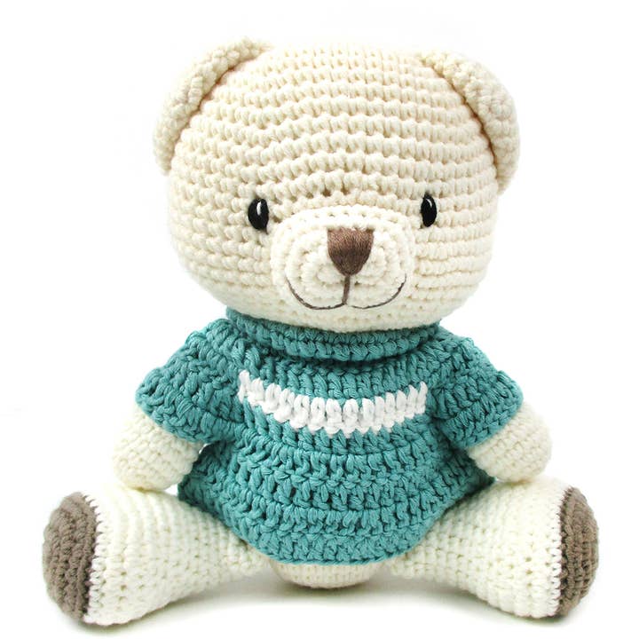 Handvirkade saker leksak, Lively Bobbie the White Bear för wholesale av Tiny Mills