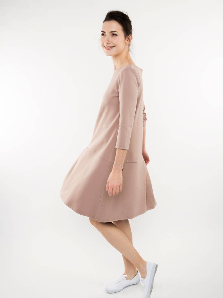 Flared Dress, Fall Clothing, Minimalist Dress, Sweater Dress for wholesale by LeMuse