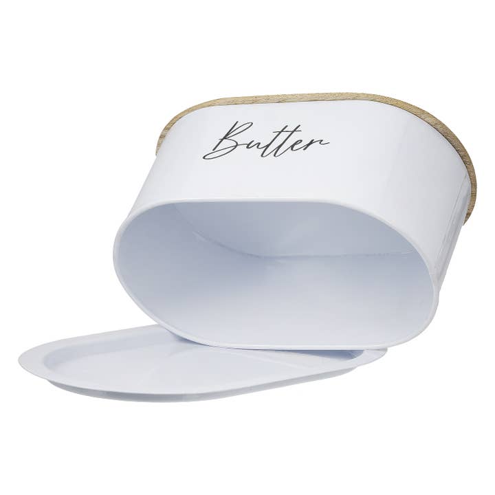 Vita butter dish, white h.12,5 cm for wholesale on Faire3