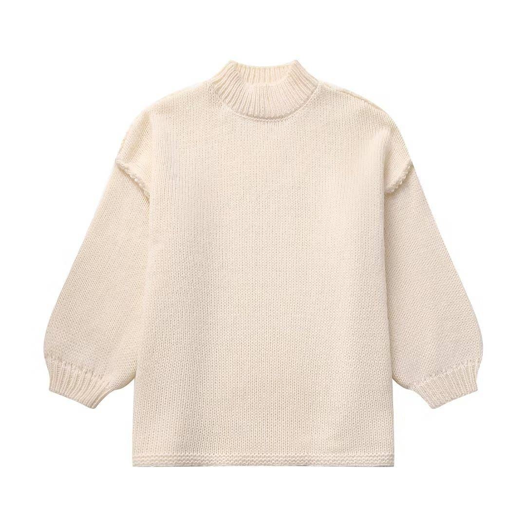 Lily Clothing - Wholesale Knit Sweater - Women's - Simple and thin round-neck knitted sweater3