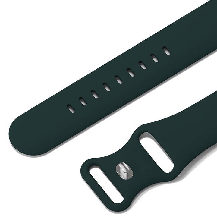 Friendie Pty Ltd - Wholesale Watch band/strap – Unisex - Silicone Sports Band Royal Green with Silver Pin - The Noosa - Compatible with Apple Watch Size 42mm to 45mm1