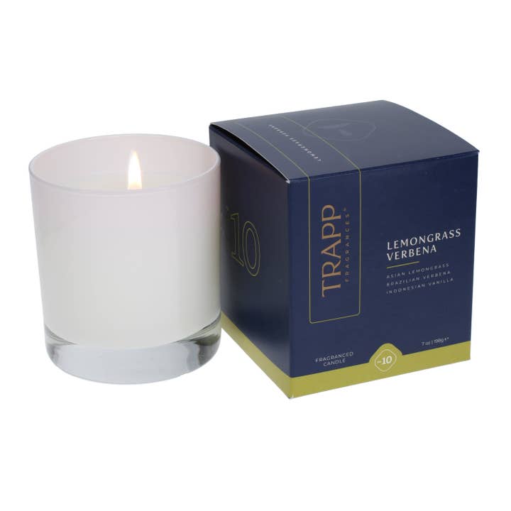 TRAPP Fragrances - Wholesale Jar/Filled Candle - No. 10 Lemongrass Verbena 7 oz. Candle in Signature Box4