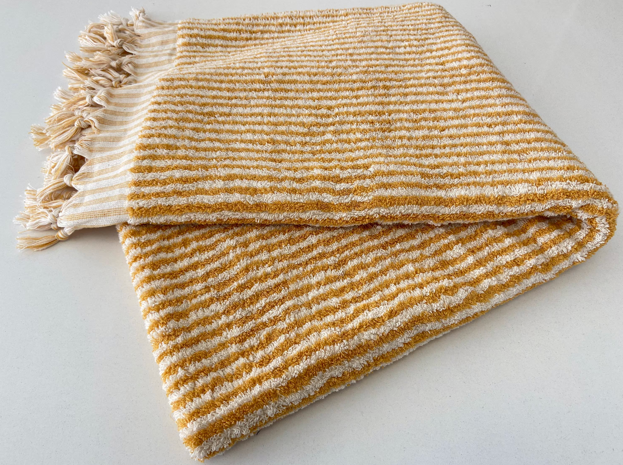 YURTLUS - Venta al por mayor Toallas de baño - Toalla de baño 36 x 70, toalla de playa, toalla suave y gruesa, toalla de baño 36 x 70, toalla de playa, toalla suave y gruesa, orgánica, rayas de baño, amarillas3