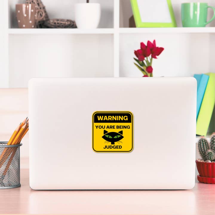 Card To Believe - Wholesale Sticker - Warning: You're Being Judged Cat Sticker6