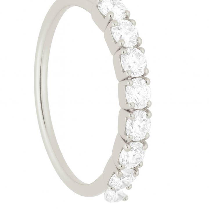 8 Stone Silver Nose Ring For Pierced and Non Pierced Nose for wholesale by Ava’s Accessory Box