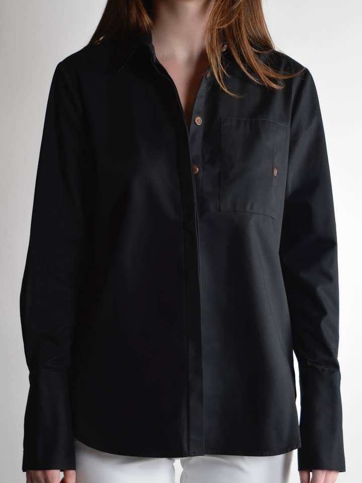 THE KENNEDY SHIRT NOIR for wholesale on Faire