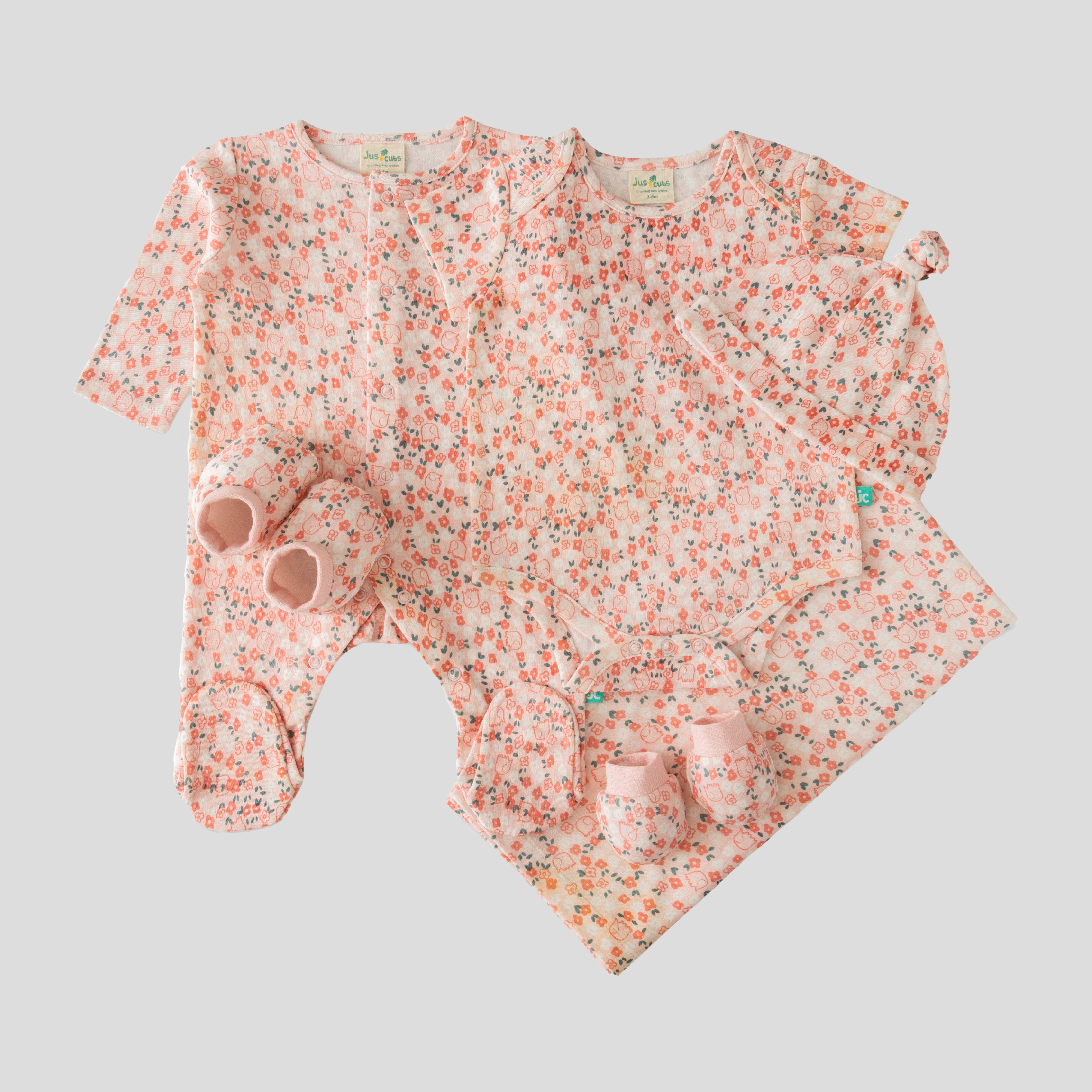 Juscubs (KaiterFly) - Wholesale Clothing Set - Baby - Beautiful Clothing Gift Items for Newborn Babies - Peach7