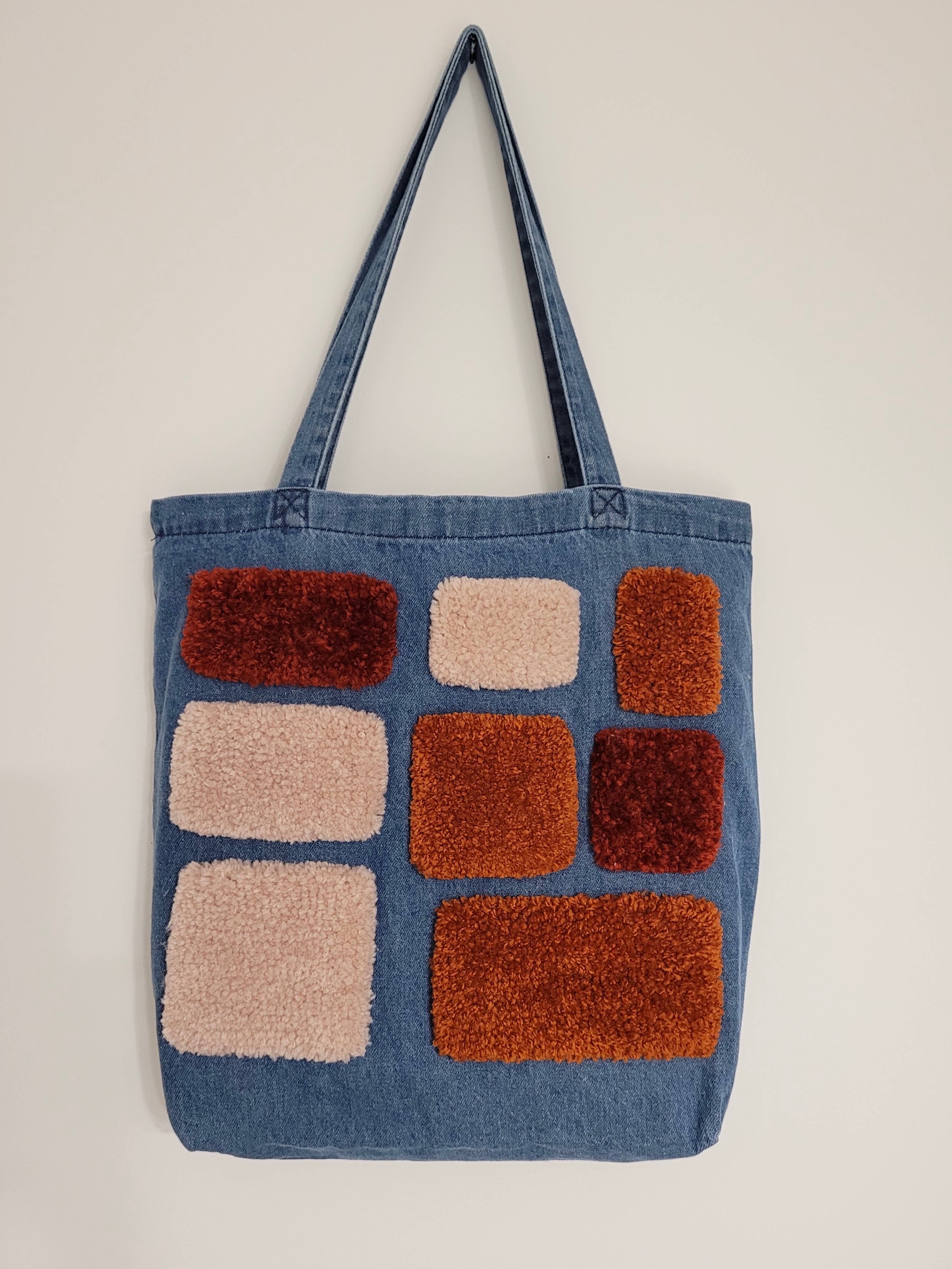 Good to Know You - Wholesale Tote Bag - Women's - Standard Denim Tote -  Mixed Squares3