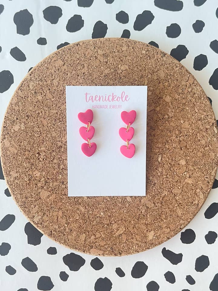 Mini Barbie Pink Hearts | Ton-Ohrringe | Valentinstag für den Großhandel von taenickole