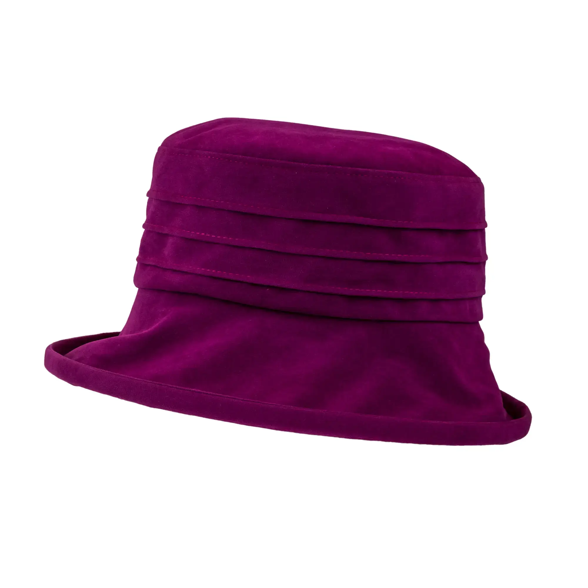 Proppa Toppa Hats - Wholesale Fedora - Women's - Water Resistant Ladies Velour Pin tuck Packable Hat8
