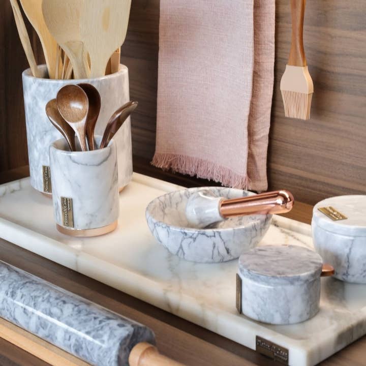 PIETRA DI CASA - Wholesale Jar - PAKAI Kitchen Marble Pot with Lid | Sugar Pot4