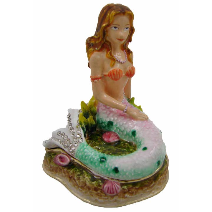 Jeweled Box Mermaid Pink 3" for wholesale by Sea Creations
