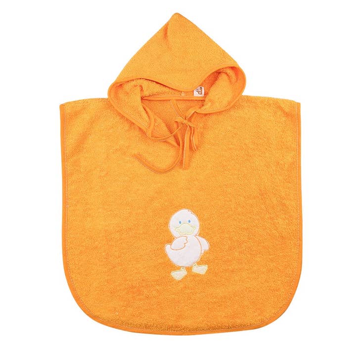 DUCK children's poncho 45x47 cm with hood - in terry cloth for wholesale by Almatex srl