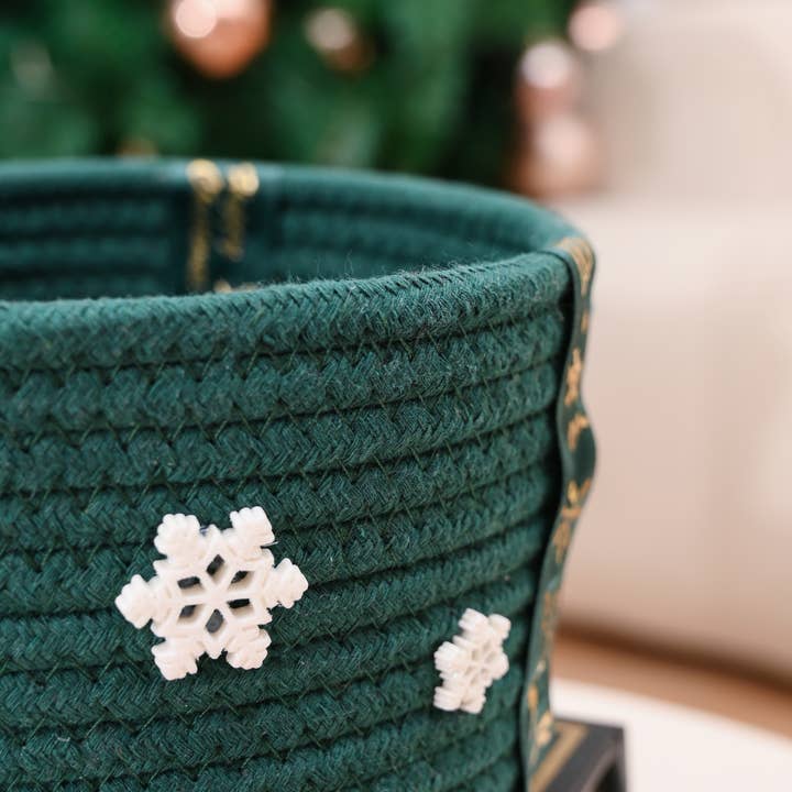 maison sympa - Wholesale Basket - Christmas Decorative Basket Cotton Rope Desktop Storage Bask
