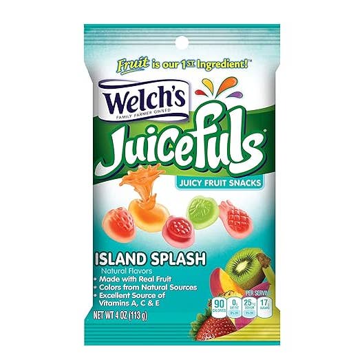 Snacky Candy - Wholesale Fruit Snacks - Welch's Juicefuls Island Splash 12pc 4oz