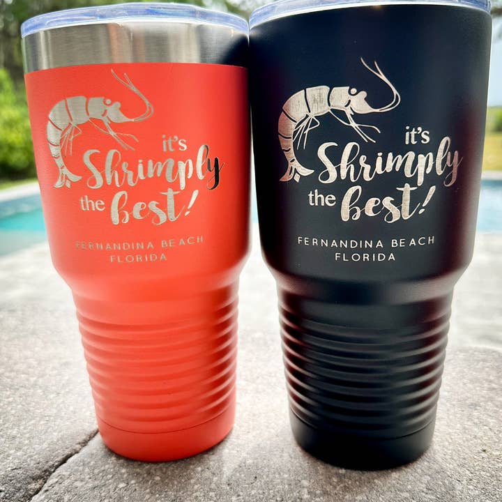 It's Shrimply The Best Polar Thermal Cup 20oz/30oz PREORDER for wholesale by Paisley Grace Makery