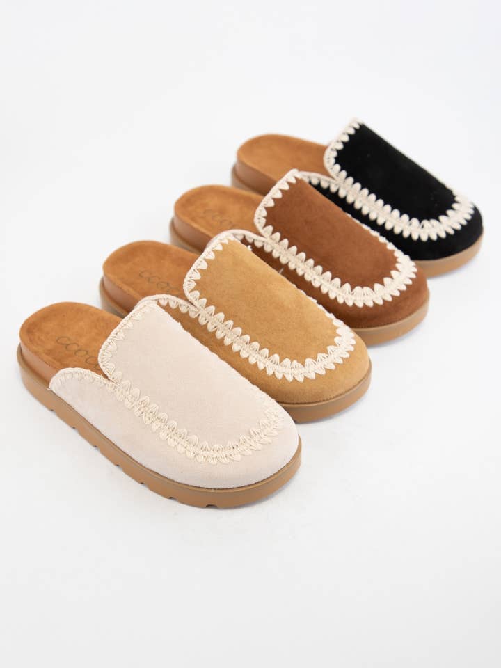 CCOCCI - Wholesale Slippers - Women's - MARGRET CROCHET STITCH DESIGN MOCCASIN SLIPPERS7