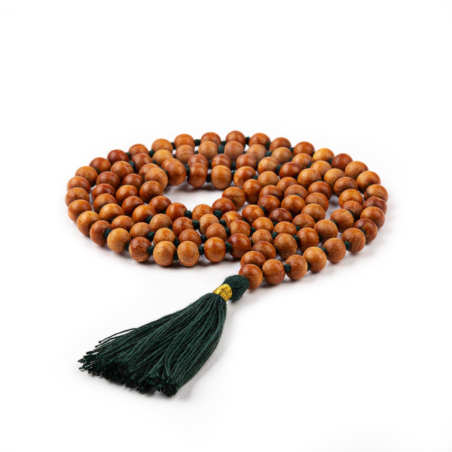 Bodynova - Wholesale Prayer Beads Necklace - Mala Yoga necklace with sandalwood scent, coloured tassel, 1087