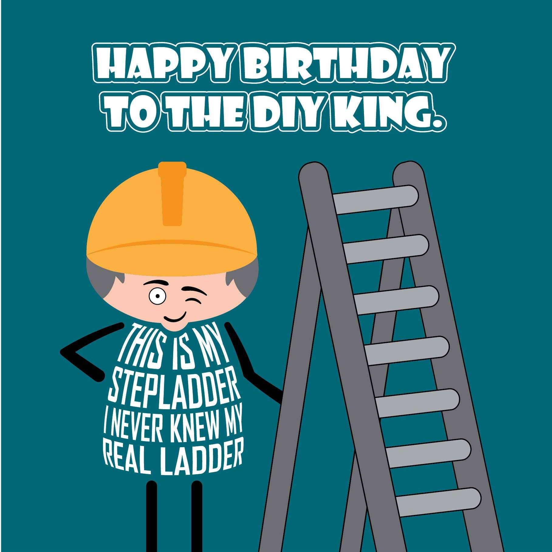 VERSED AID – wholesale Birthday card – DIY king | Funny birthday card for him | Cheesy dad jokes 1