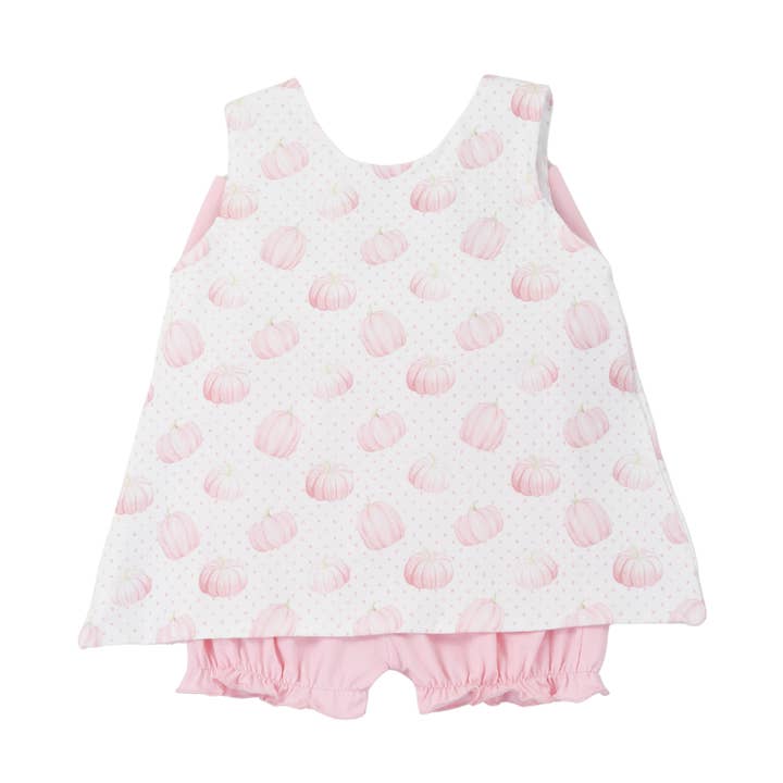 Gedrucktes Kürbis-Pink-Blasen-Short-Set für den Großhandel von Southern Taters