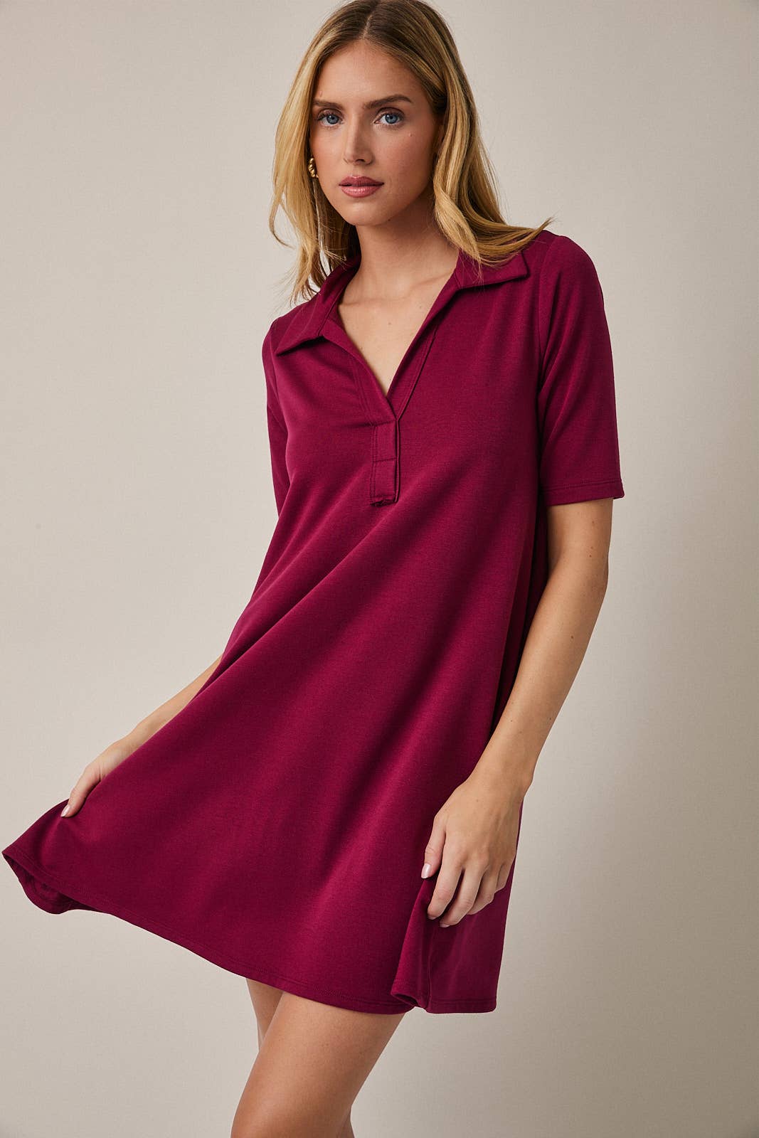 GILLI - Vente Robe – femme - Robe polo mini à manches mi-longues0