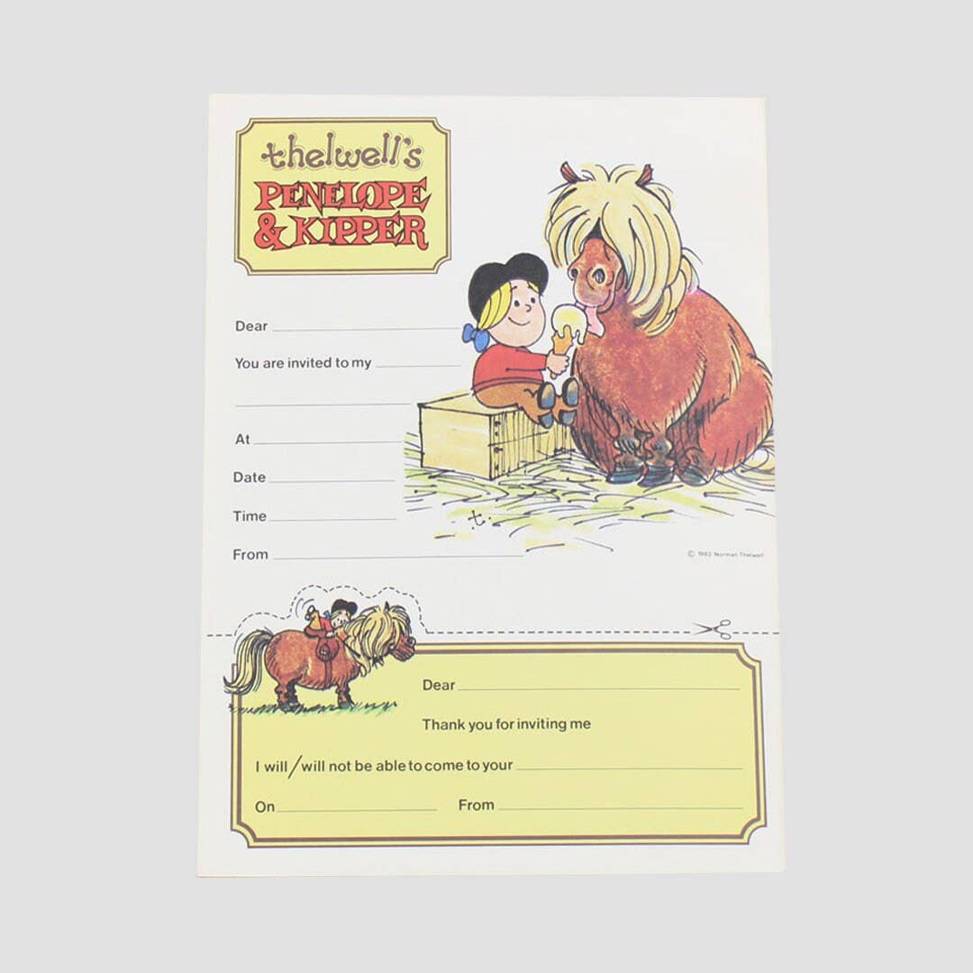REMOVED BRAND - Venta al por mayor Invitaciones - Libro de Invitaciones de Penelope y Kipper de Thelwell Tapa Blanda1