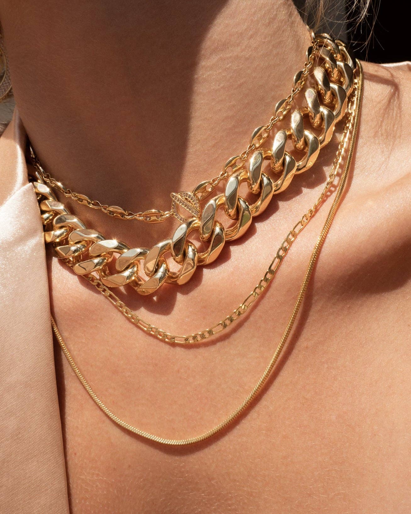 Luv AJ - Wholesale Link & Chain Necklace - Cecilia Chain Necklace- Gold6