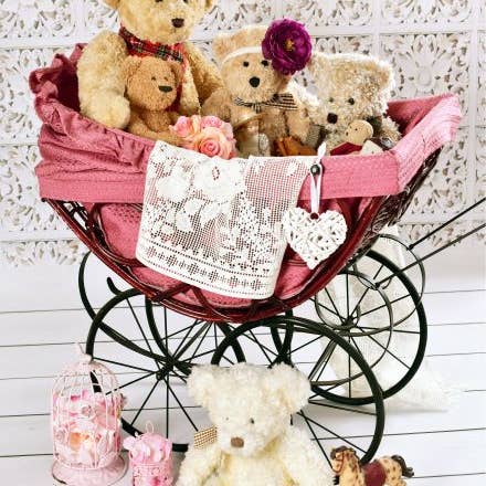 Teddies in a Stroller, 500 XL Pcs Puzzle. A Prestige Puzzle for wholesale by Prestige Puzzles
