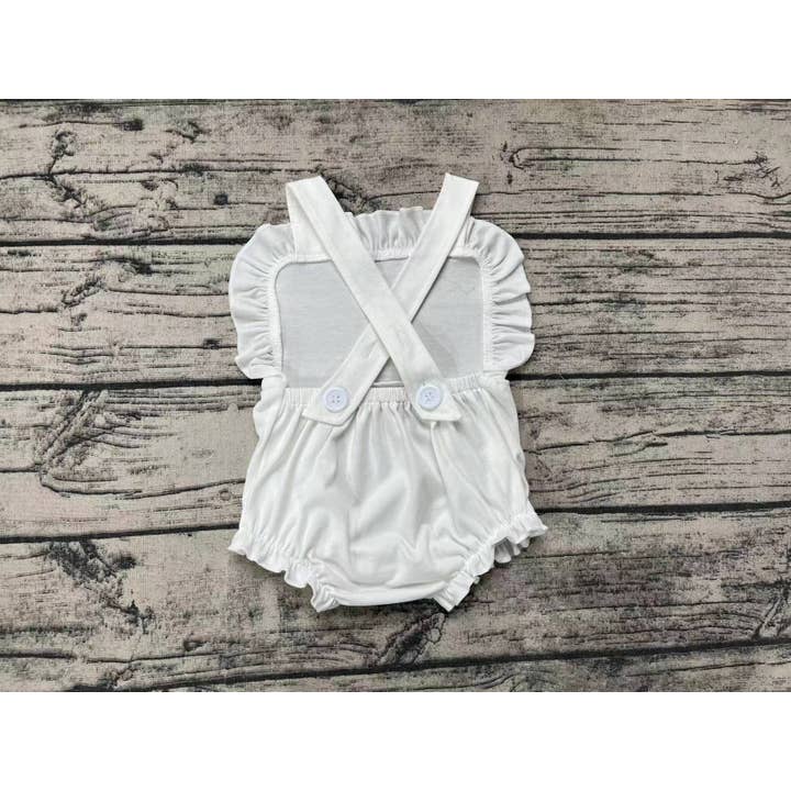 Aier Wholesale - Wholesale Bodysuit (Non-Footed) - Baby - Baby Infant Girls Ruffle White Flag 4th of July Rompers